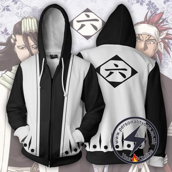 Bleach 6th Division Zip Up Hoodie Jacket